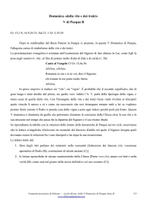 Lectio divina sul vangelo della domenica "della vite e dei tralci" (Gv