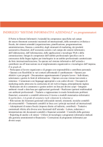 INDIRIZZO “SISTEMI INFORMATIVI AZIENDALI” ex programmatori