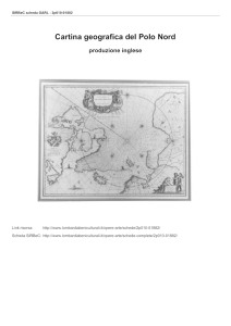 Cartina geografica del Polo Nord produzione inglese