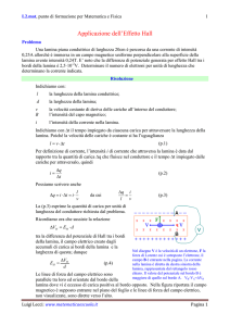 Effetto Hall - MATEMATICAeSCUOLA