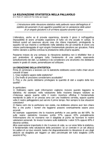 LA RILEVAZIONE STATISTICA NELLA PALLAVOLO