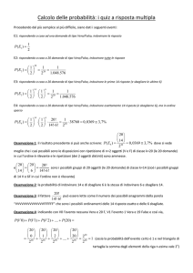 Calcolo delle probabilità: i quiz a risposta multipla