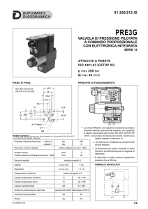 VALVOLA DI PRESSIONE PILOTATA A COMANDO