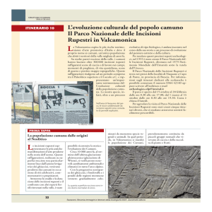L`evoluzione culturale del popolo camuno Il Parco Nazionale delle