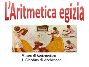 Aritmetica Egizia - Comprensivo 4 di Chieti