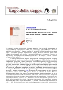 PierLuigi Albini Charles Darwin (a cura di Alessandra Attanasio