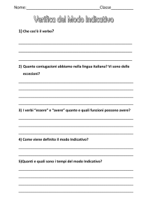 4) Come viene definito il modo Indicativo?