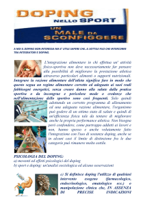 A NOI IL DOPING NON INTERESSA MA E