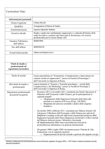 Curriculum Vitae Europass - Agenzia Spaziale Italiana