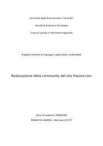 Realizzazione della community del sito frieund.com
