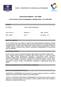 sociologia generale - cod. 66880