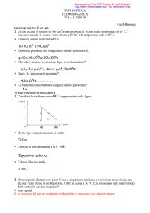 TEST DI FISICA TERMODINAMICA IV F AS 2008-09 Fila
