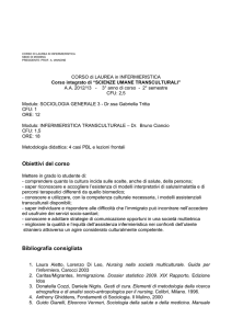 Obiettivi del corso Bibliografia consigliata