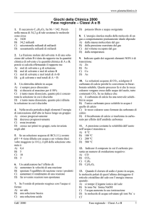 Giochi della Chimica 2000 Fase regionale
