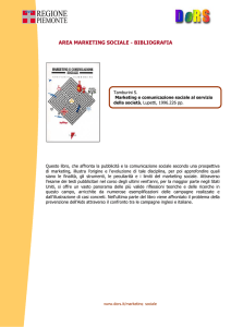 S. Tamborini, Marketing e comunicazione sociale, Lupetti, 1996