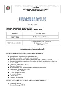Tecnologie informatiche - prof. Punzi