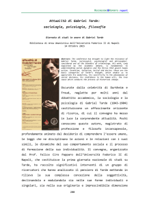 Attualità di Gabriel Tarde: sociologia, psicologia, filosofia