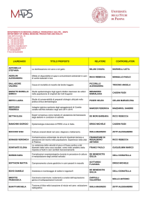 Elenco controrelatori - Scuola di Agraria e Medicina Veterinaria