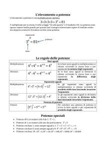 Le regole delle potenze