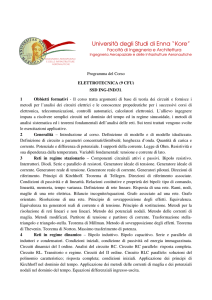 Elettrotecnica - Università Kore di ENNA