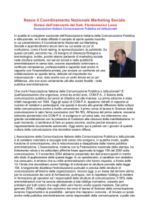 Comunicazione Pubblica - Marketing sociale e Comunicazione per