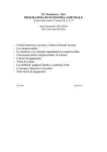 PROGRAMMA DI ECONOMIA AZIENDALE