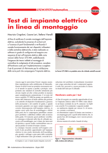 Test di impianto elettrico in linea di montaggio
