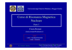 Corso di Risonanza Magnetica Nucleare