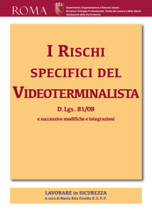 I RISCHI SPECIFICI DEL VIDEOTERMINALISTA