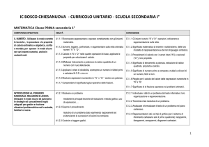 curricolo unitario - scuola secondaria i