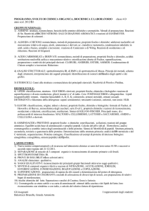 PROGRAMMA SVOLTO DI CHIMICA ORGANICA