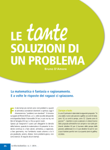 soluzioni di un problema - Dipartimento di Matematica