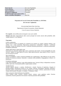 Calcolo delle Probabilità