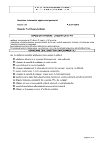SCHEDA DI PROGRAMMAZIONE DELLE ATTIVITA