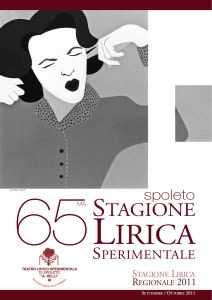 Programma di Sala Stagione Lirica Sperimentale 2011