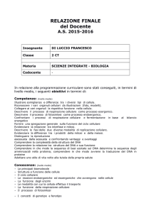 RELAZIONE FINALE del Docente - Istituto Agrario `Parolini`