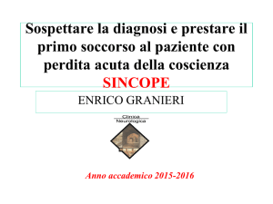 Sospettare la diagnosi e prestare il primo soccorso al paziente con