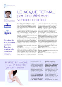 LE ACQUE TERMALI per l`insufficienza venosa cronica