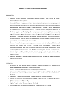 IE (INDIRIZZO TURISTICO) – PROGRAMMA DI ITALIANO