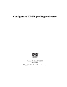 Configurare HP-UX per lingue diverse