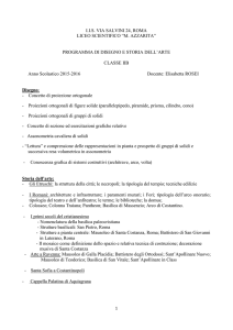 PROGRAMMA DISEGNO E STORIA DELL`ARTE II B