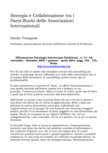 Sinergia e Collaborazione tra i Paesi:Ruolo delle Associazioni