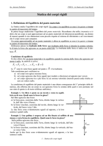 Statica dei corpi rigidi - Digilander