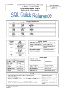 SQL - I.T.T. "E. Fermi"