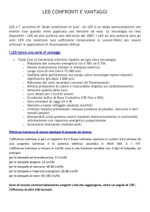 LED CONFRONTI E VANTAGGI