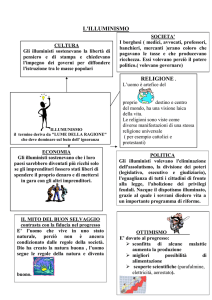 L`ILLUMINISMO RELIGIONE .