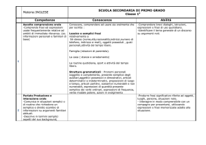 Materia:INGLESE SCUOLA SECONDARIA DI PRIMO GRADO