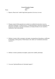 Corso di Genetica Umana
