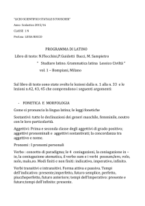 Studiare latino. Grammatica latina Lessic