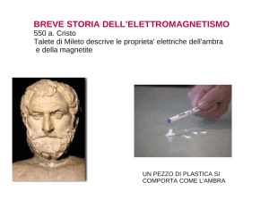 BREVE STORIA DELL`ELETTROMAGNETISMO